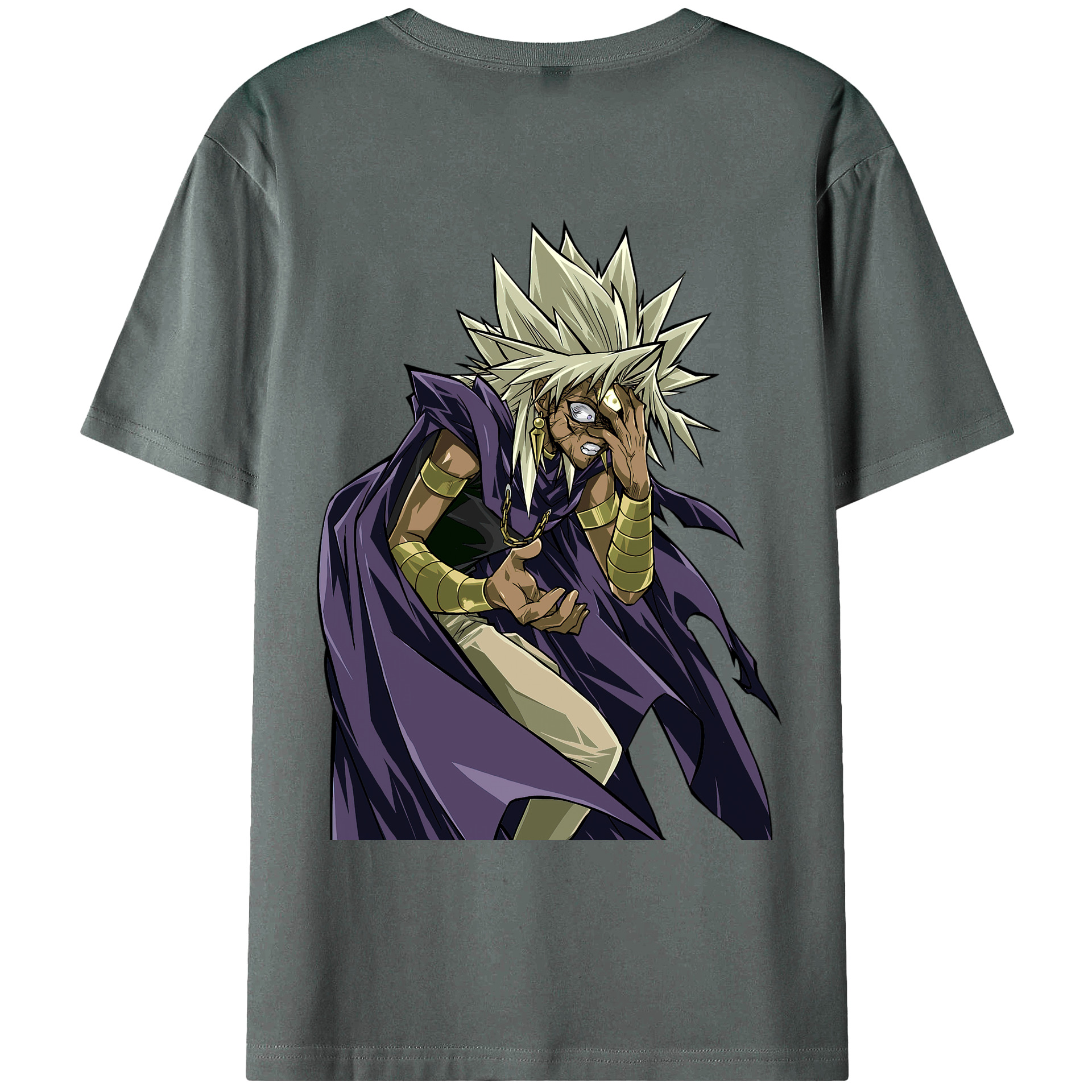 （画像用） 遊☆戯☆王 Yu-Gi-Oh! 綿100％ メンズ半袖Tシャツ（バックプリント） 通気性
